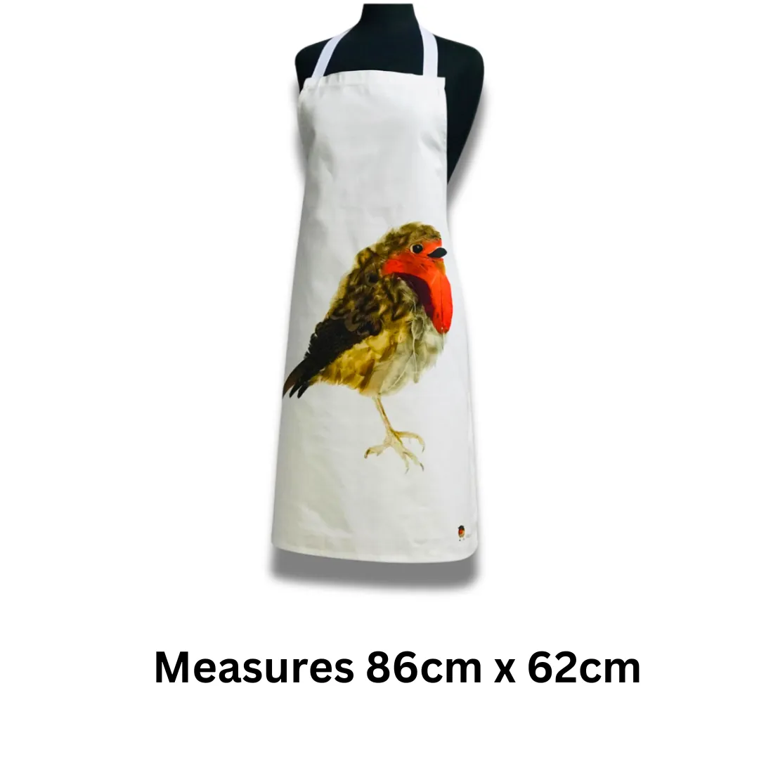 100% COTTON ROBIN REDBREAST APRON