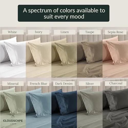 100% Egyptian Cotton Sheets Twin Size - 3 Pieces, Dark Denim Luxury Sheets Twin Sheets Set Cotton | 1000 Thread Count Sheets Twin Bed Sheet Set | Sateen Weave Twin Bed Sheets Set 15" Deep Pocket