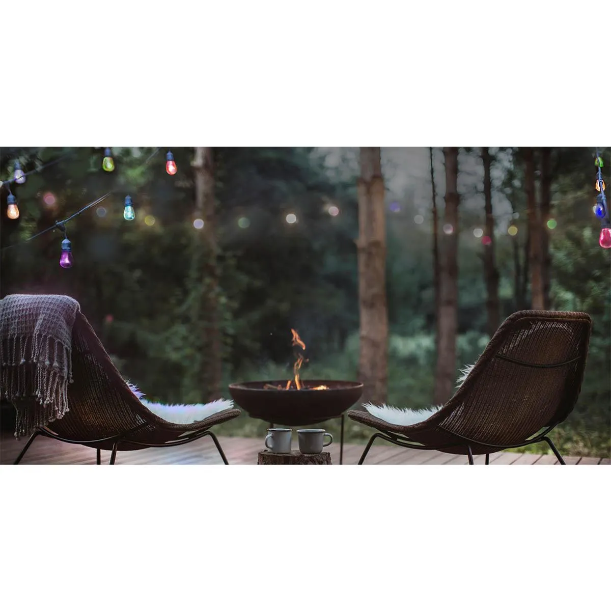 24 Feet LED String Light, 12 G25 bulbs, Warm White 2200K, 120V, Indoor/Outdoor