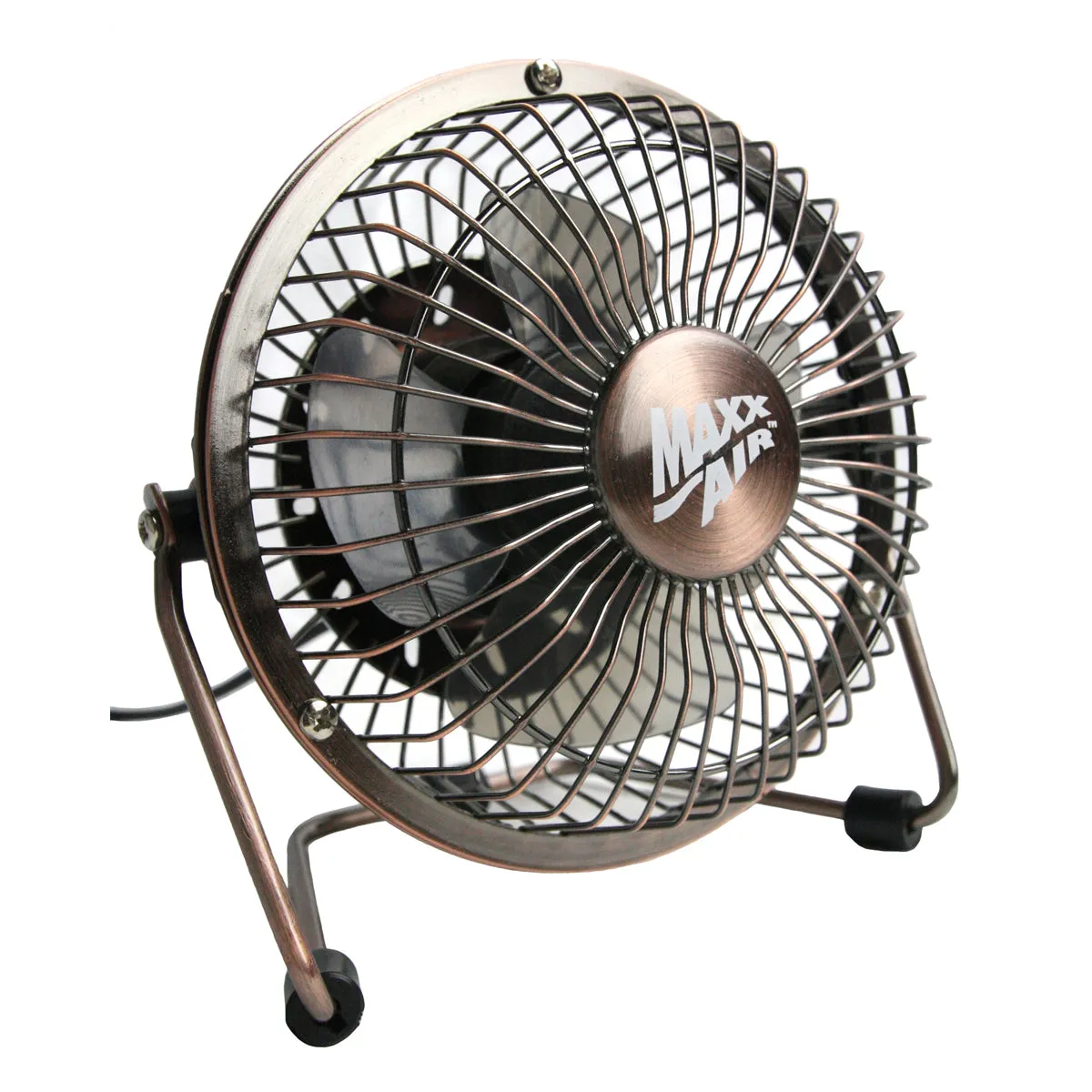 4 In. 6 In. and 8 In. 1-Speed Tilting Desk Fans with USB Power