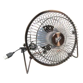 4 In. 6 In. and 8 In. 1-Speed Tilting Desk Fans with USB Power