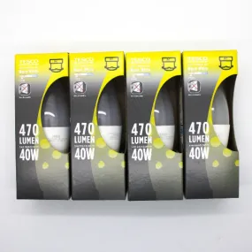 4 Pack of Tesco LED Candle 40W BC Warm White