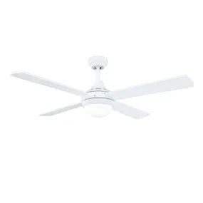 48" Tempo Plus AC Ceiling Fan White with Light 22273/05R Brilliant Lighting