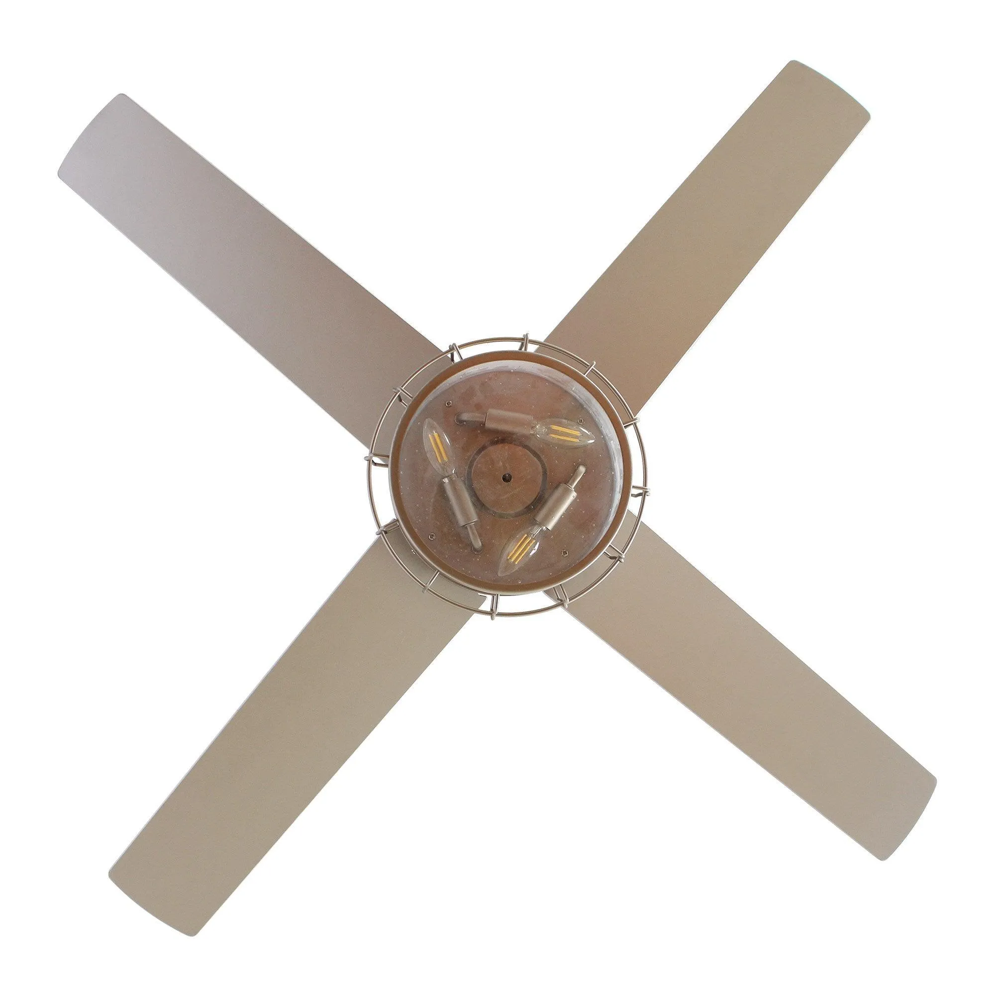 52" Celentano Industrial Downrod Mount Reversible Ceiling Fan with Lighting and Remote Control