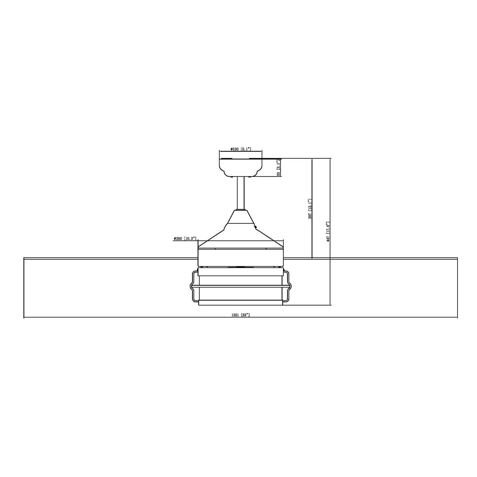 52" Celentano Industrial Downrod Mount Reversible Ceiling Fan with Lighting and Remote Control