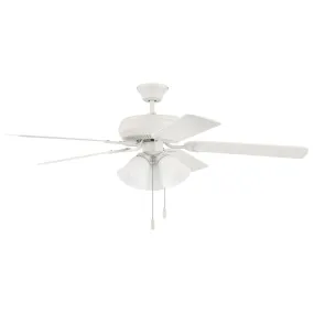 52" Decorator's Choice 3 Light in Matte White w/ Matte White Blades