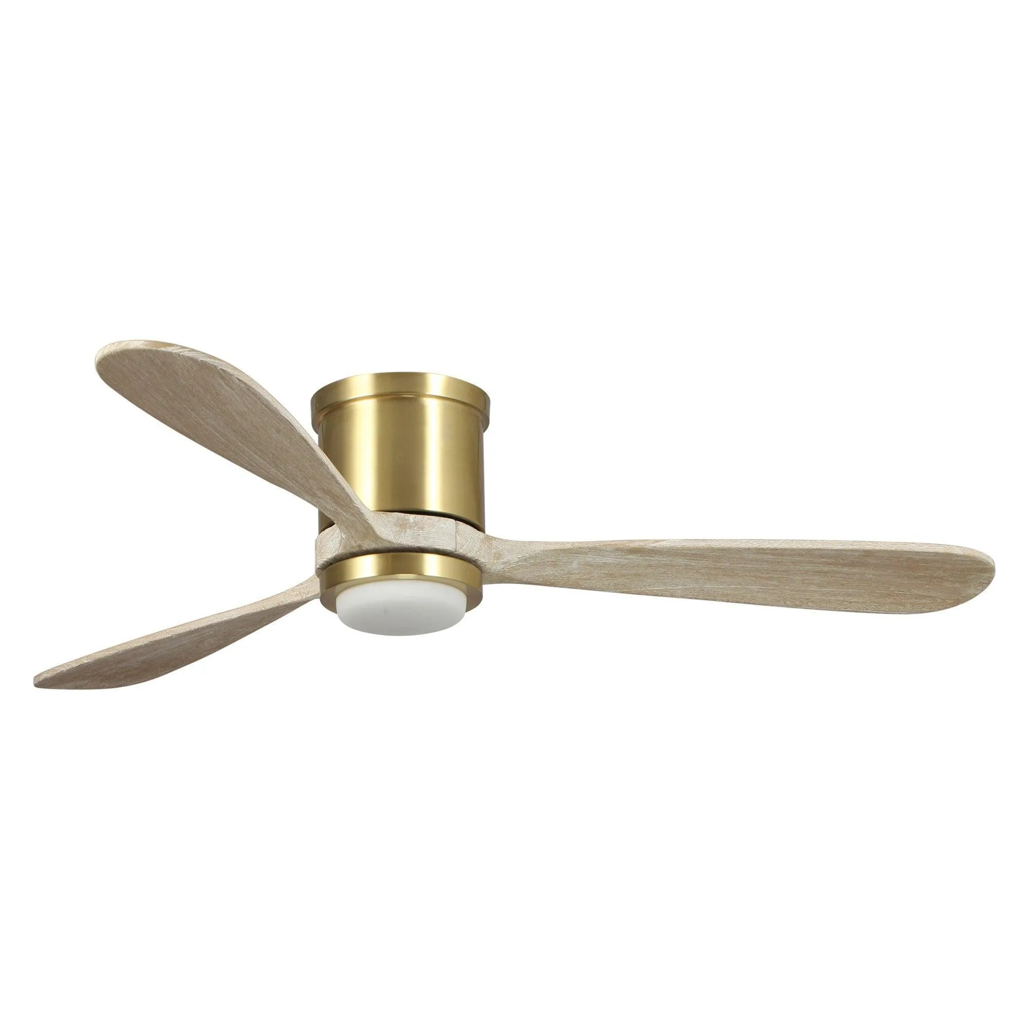 52" Mayna Modern Flush Mount Reversible Ceiling Fan with LED Lighting and Remote Control