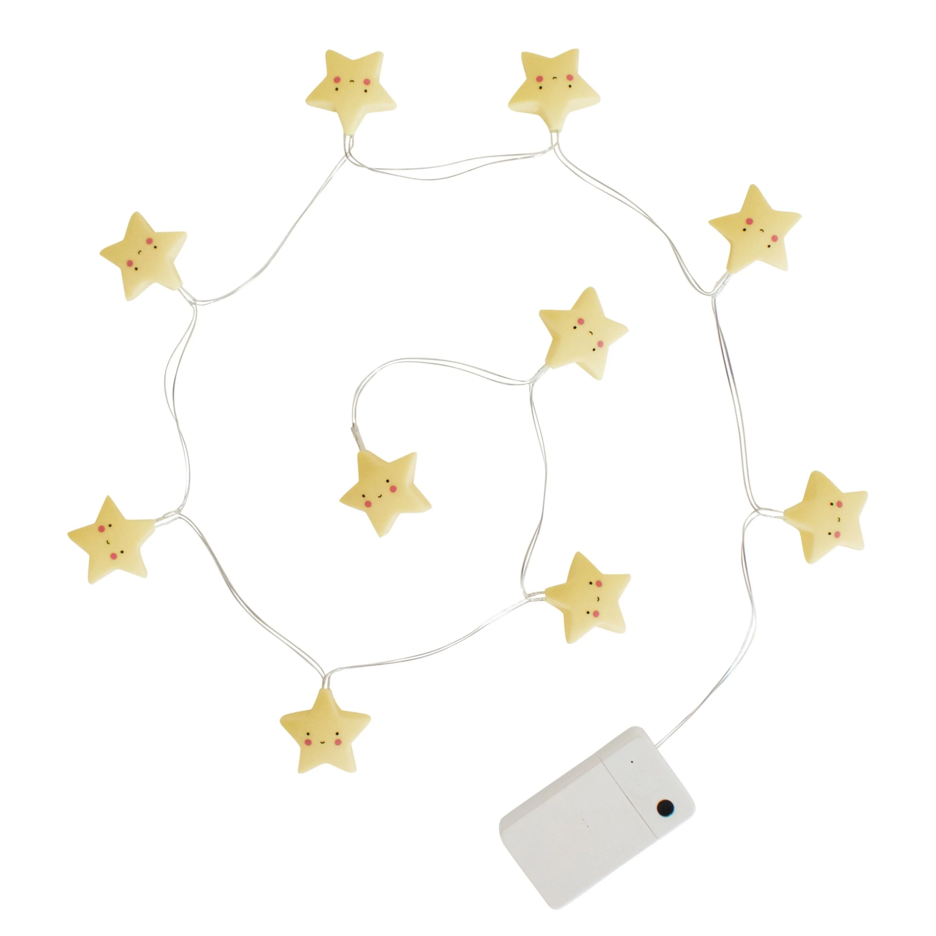 A Little Lovely Company String Lights Stars Yellow