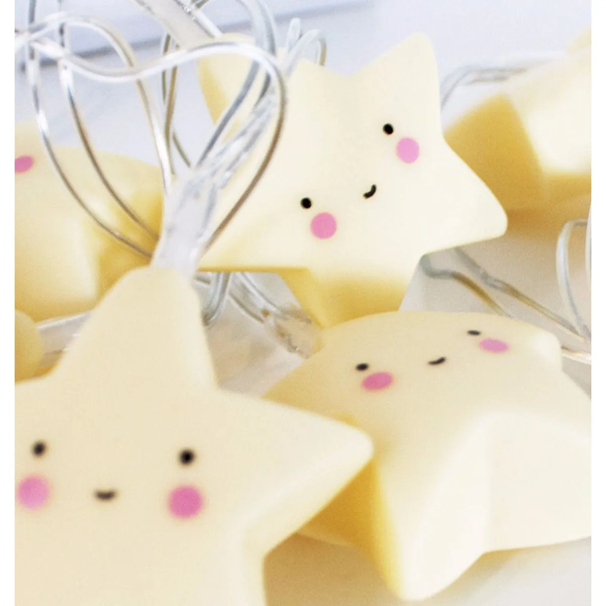 A Little Lovely Company String Lights Stars Yellow