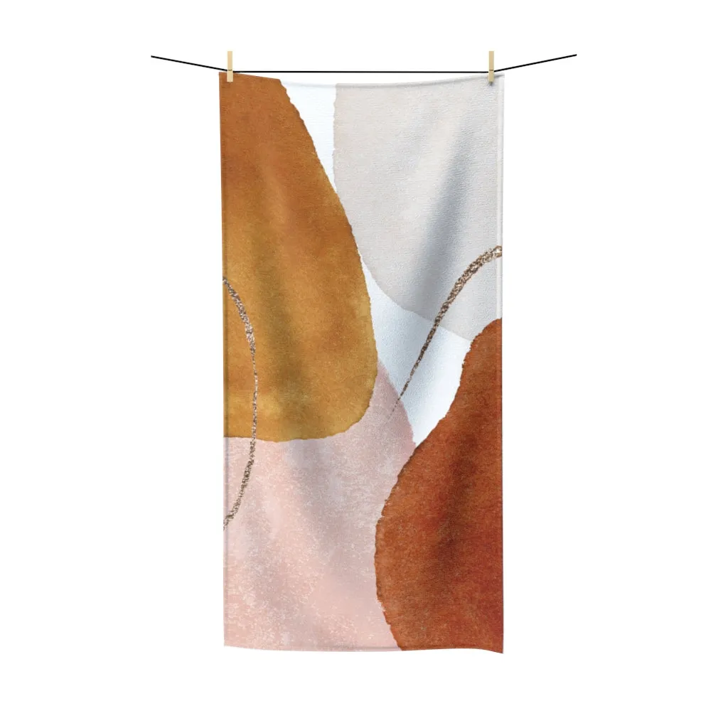 Abstract Bath Towel | Blush Pink Rust