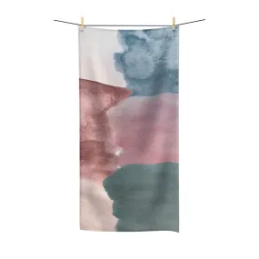 Abstract Bath Towel | Teal Pink