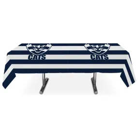 AFL Table Cover - Geelong Cats - Tablecloth - 200cm x 100cm - Plastic