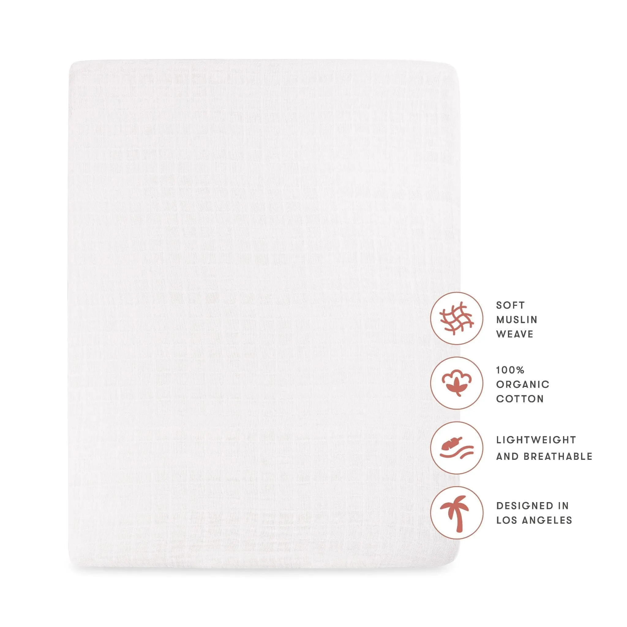 All-Stages Midi Crib Sheet | White