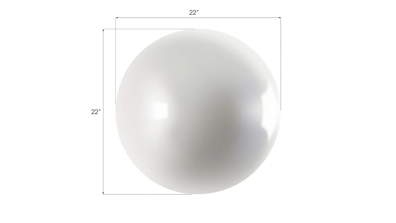 Ball on the Wall, Large, Pearl White