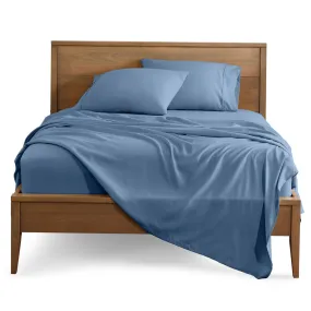 Bare Home Split King Sheet Set - 1800 Ultra-Soft Microfiber Bed Sheets - Double Brushed Breathable Bedding - Hypoallergenic – Wrinkle Resistant - Deep Pocket (Split King, Coronet Blue)