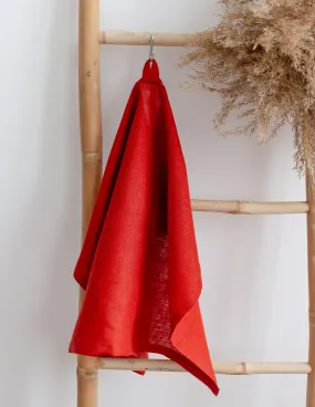 Barn Red Linen Kitchen Towel