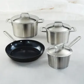 BergHOFF DiNA Meta 7pc Recycled Cookware Set with Nonstick Fry Pan