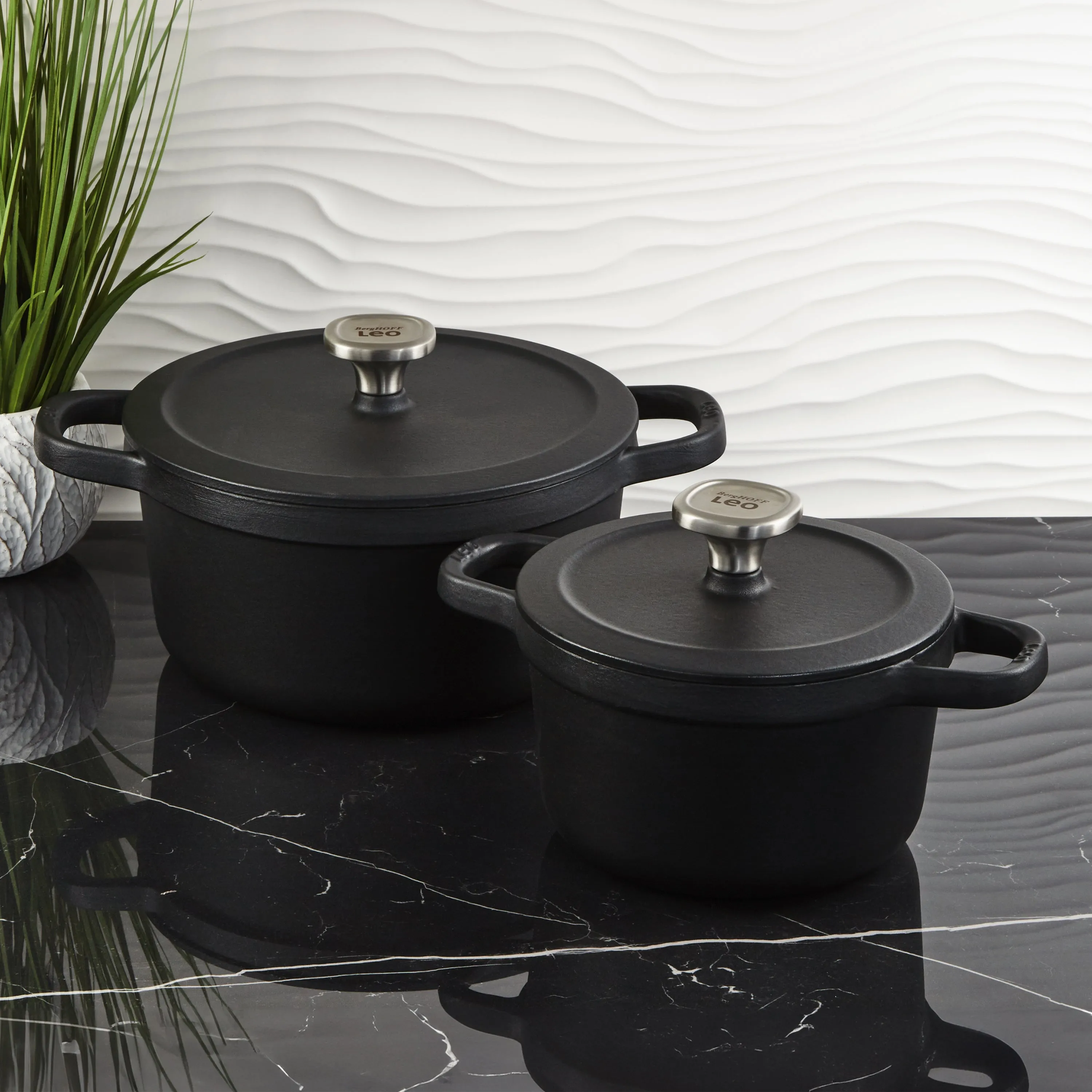 BergHOFF Leo Graphite 4pc Cast Iron Cookware Set