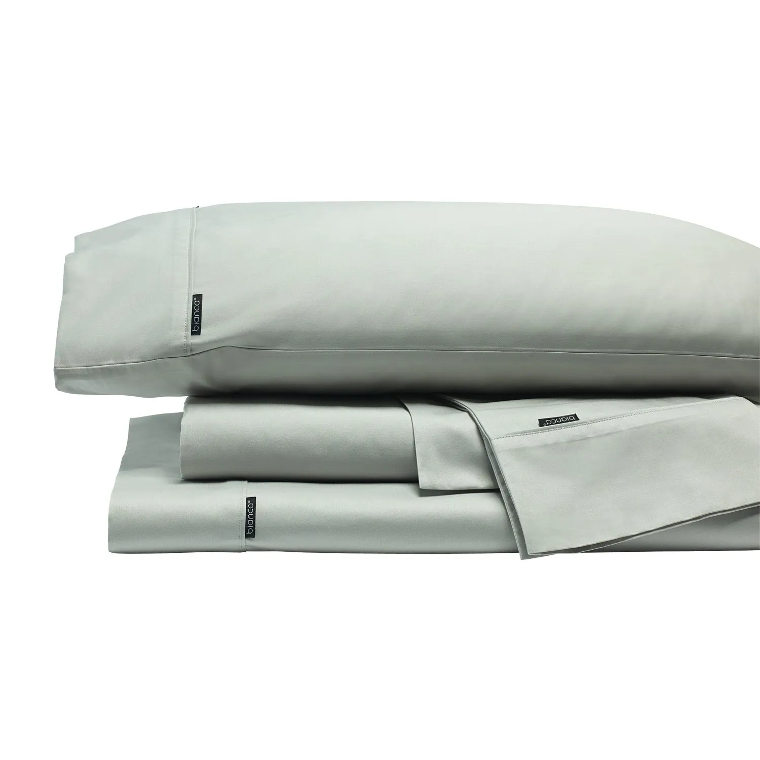 Bianca KINGSTON 500 THREAD COUNT COTTON SATEEN SHEET SETS SILVER