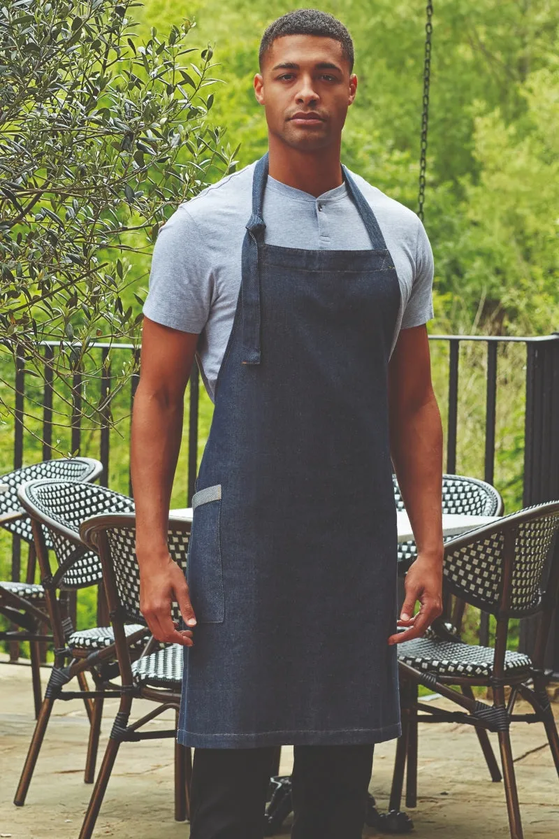 Black Denim ‘Regenerate’ Sustainable Bib Apron (2 Pockets)