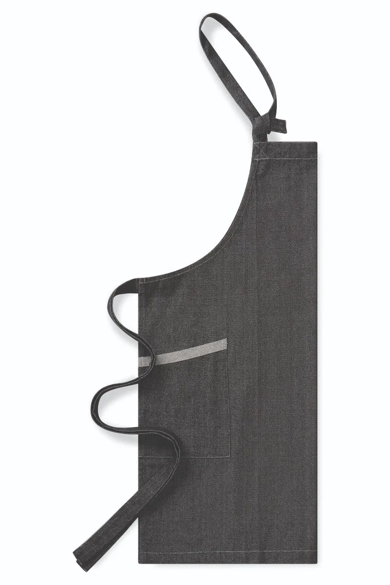 Black Denim ‘Regenerate’ Sustainable Bib Apron (2 Pockets)