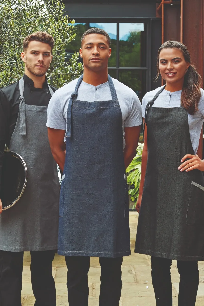 Black Denim ‘Regenerate’ Sustainable Bib Apron (2 Pockets)