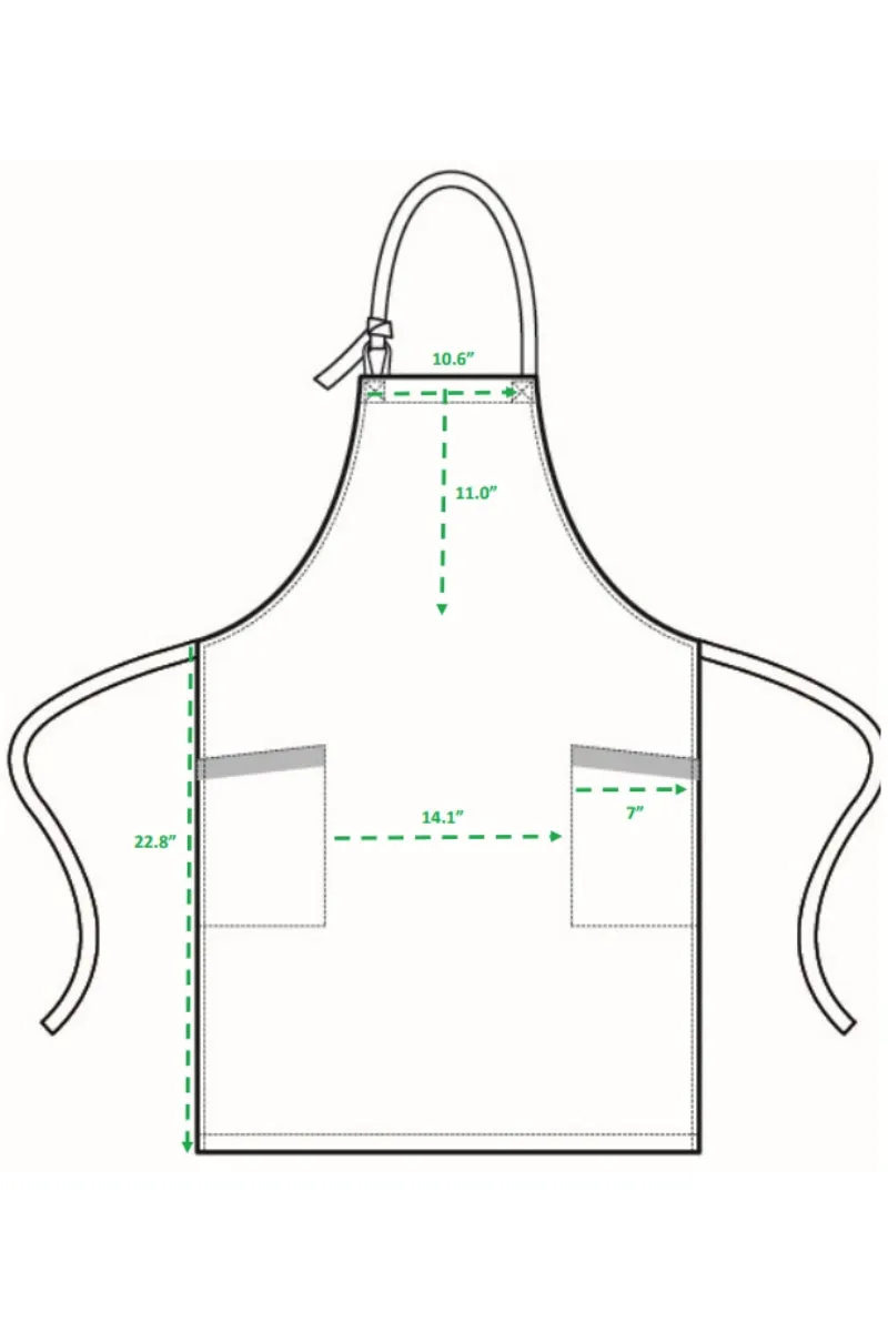 Black Denim ‘Regenerate’ Sustainable Bib Apron (2 Pockets)