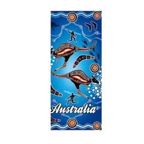 Blue Aboriginal Art Beach Towel