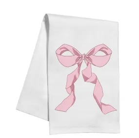 Blush Pink Bow Kitchen Towel