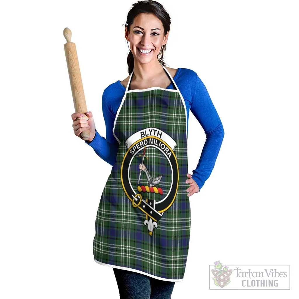 Blyth Tartan Apron with Family Crest