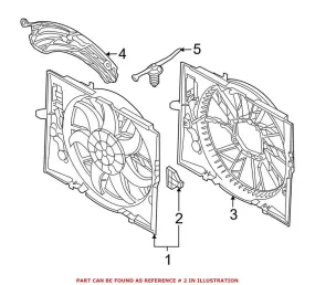 BMW Engine Cooling Fan Motor Bracket – Passenger Right 17112283109