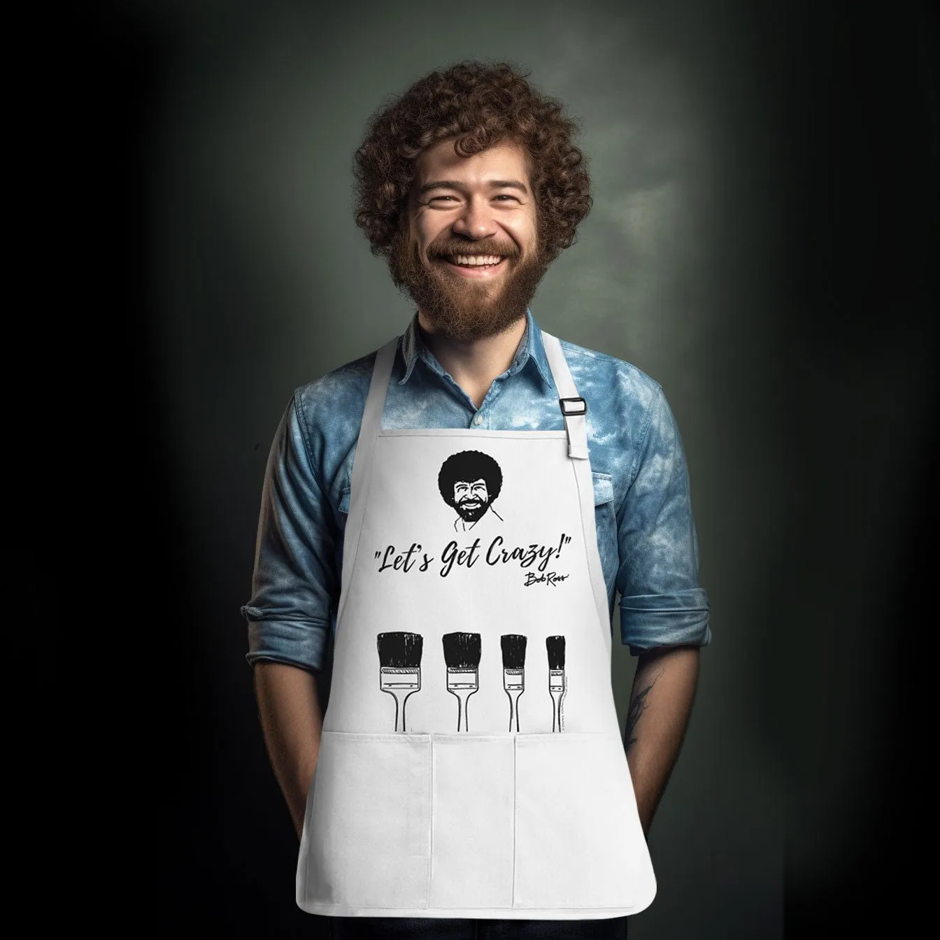 Bob Ross Apron | Let's Get Crazy!