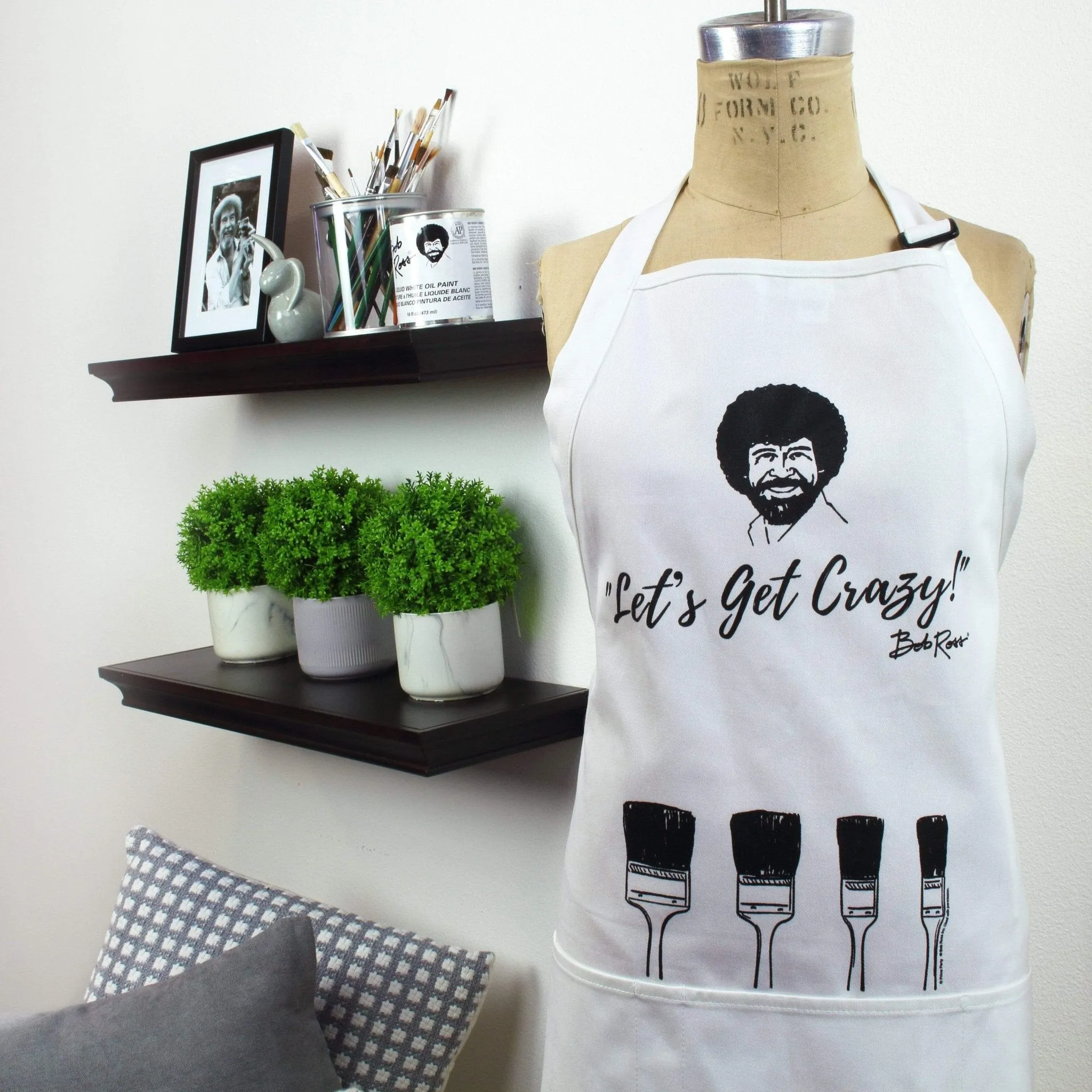 Bob Ross Apron | Let's Get Crazy!