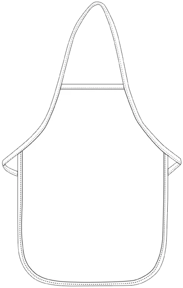 Brown Kid's Bib Apron (No Pockets)