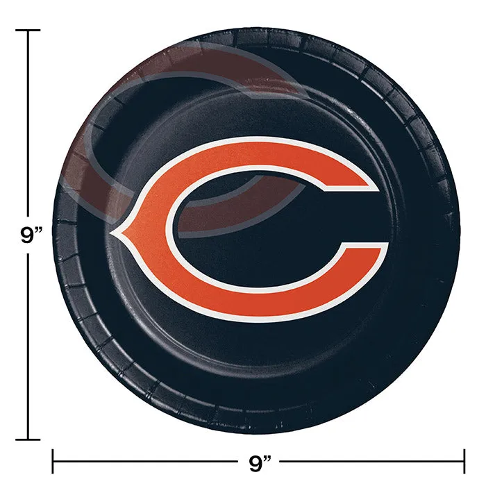 Bulk Chicago Bears Paper Dinner Plates (96 per Case)