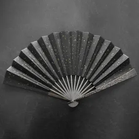 BuRan: the Titanium Hand carved Folding Fan- Rockery