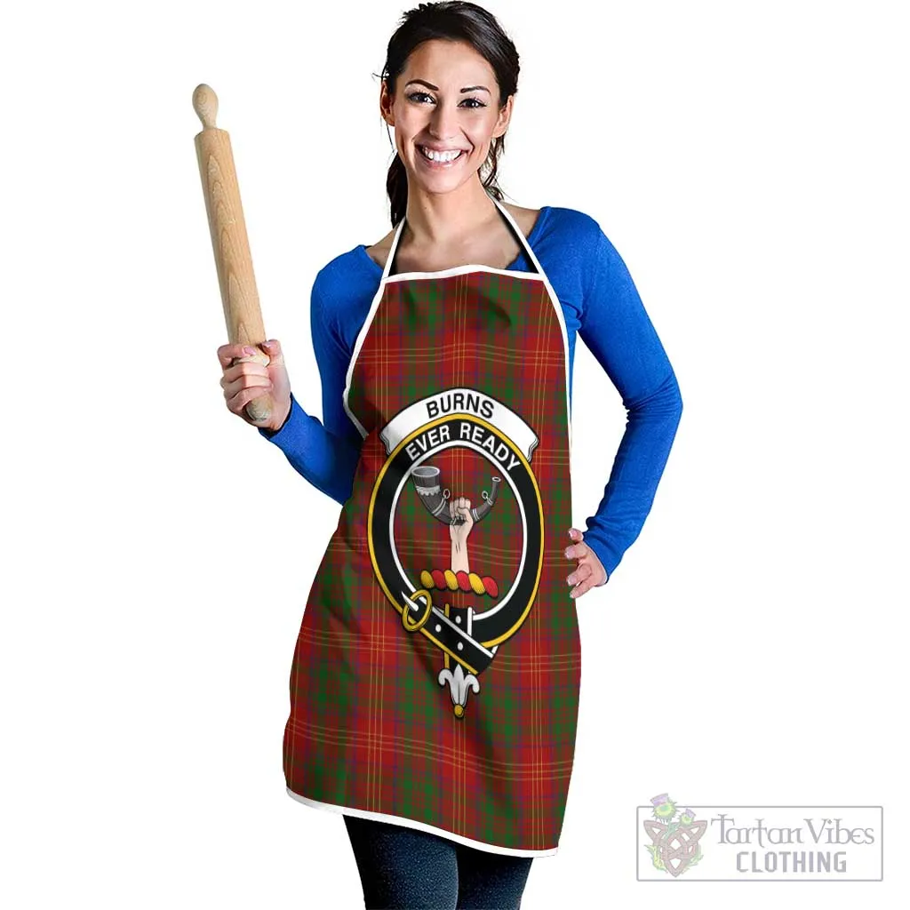 Burns Tartan Apron with Family Crest