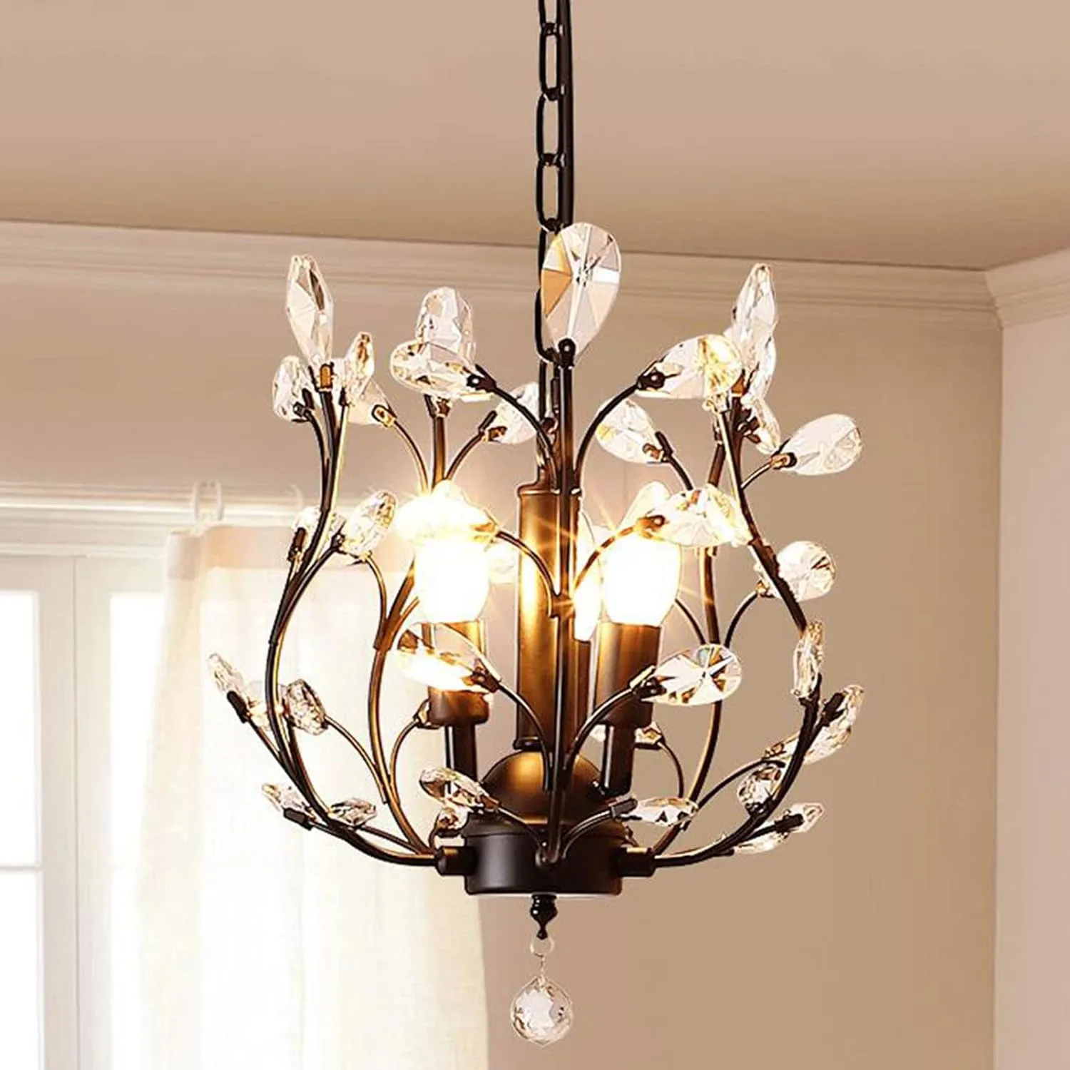 Chandelier Crystal Ceiling Light for Living Room Bedroom Restaurant Porch Hallway