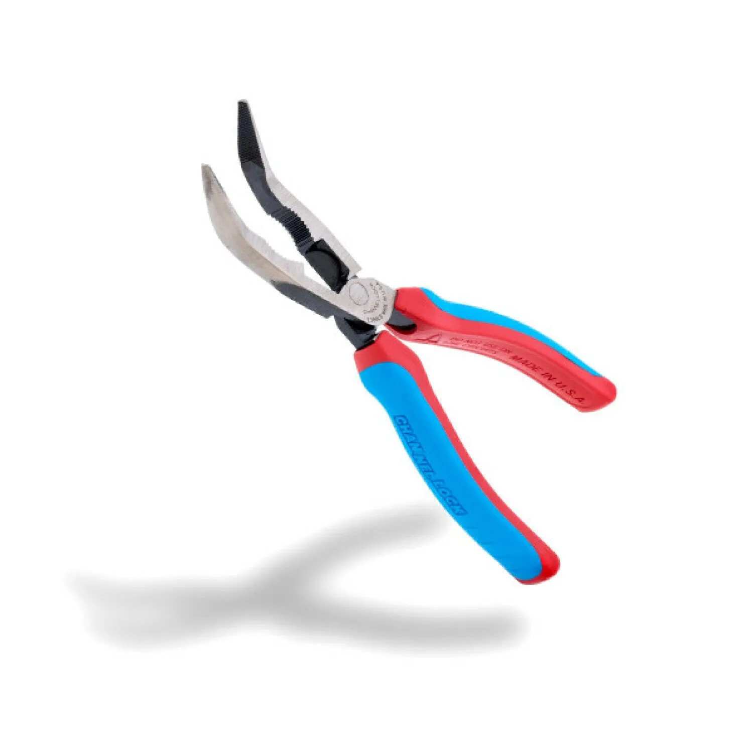 Channellock 388CB 8-inch Code Blue XLT Combination Bent Long Nose Pliers with Cutter