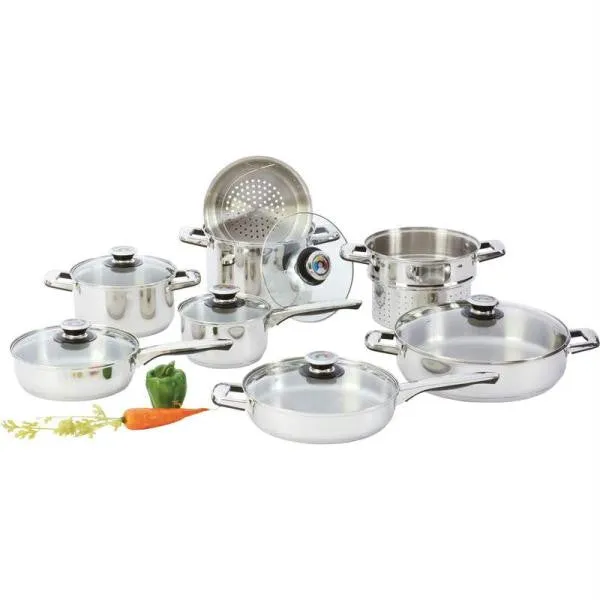 Chefs Secret 14pc Heavy-gauge Stainless Steel Cookware Set