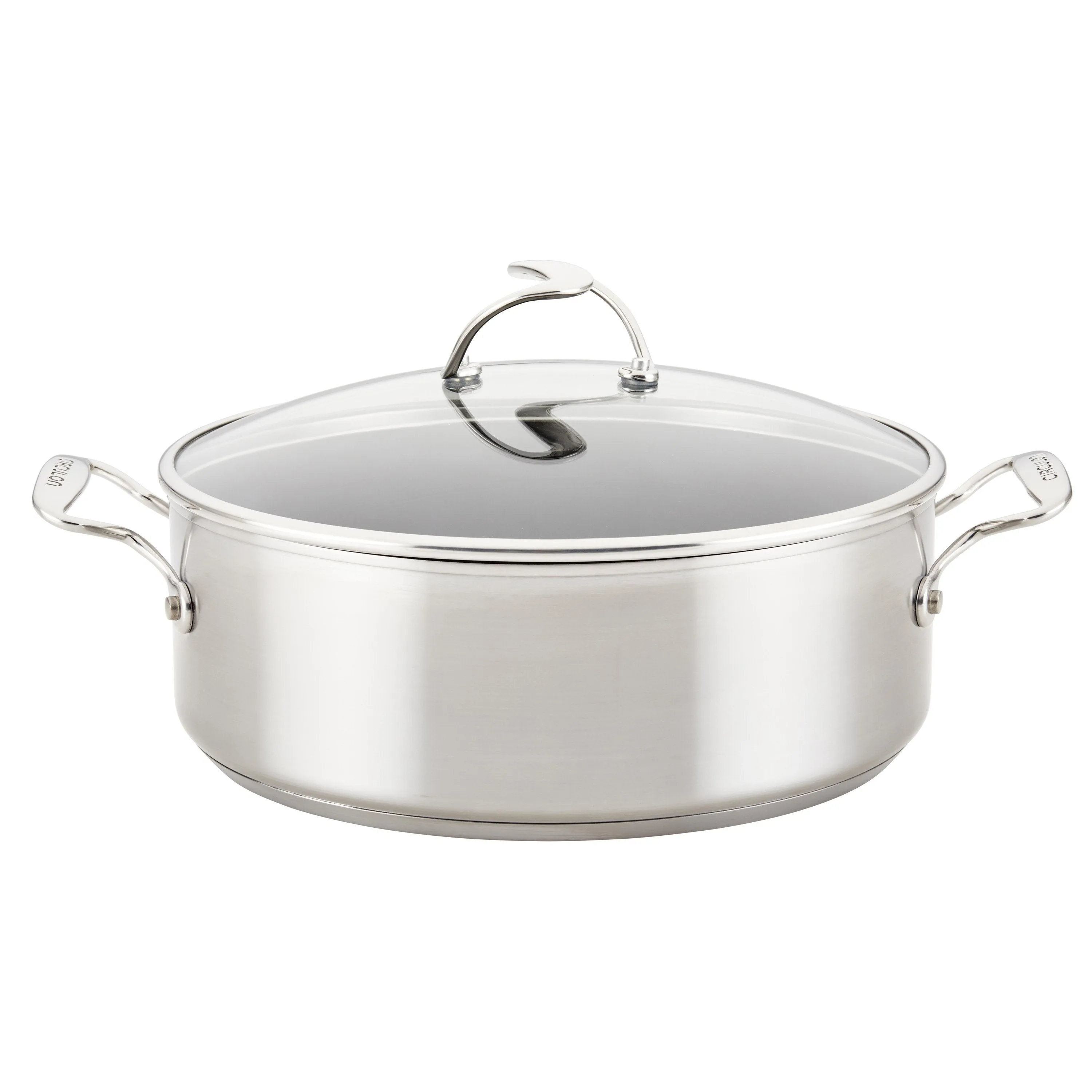 Circulon SteelShield S-Series Stainless Steel Nonstick Stockpot with Lid, 7.5-Quart, Silver