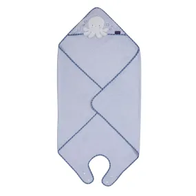 Clevamama Bamboo Apron Baby Bath Towel (Blue)