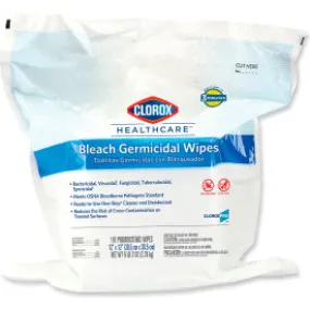 Clorox Healthcare Germicidal Wipes, 12" X 12", Unscented, 110/Refill