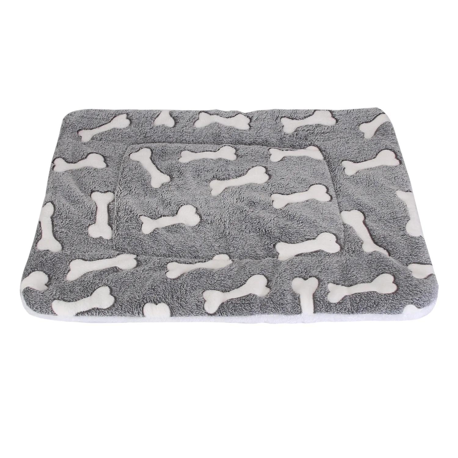 Comfortable Flannel Dog Crate Pad Reversible Cushion Carpet