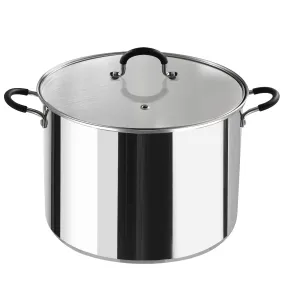 Cook N Home Stockpot Large pot Sauce Pot Induction Pot With Lid Professional Stainless Steel 20 Quart , with Stay-Cool Handles, silver