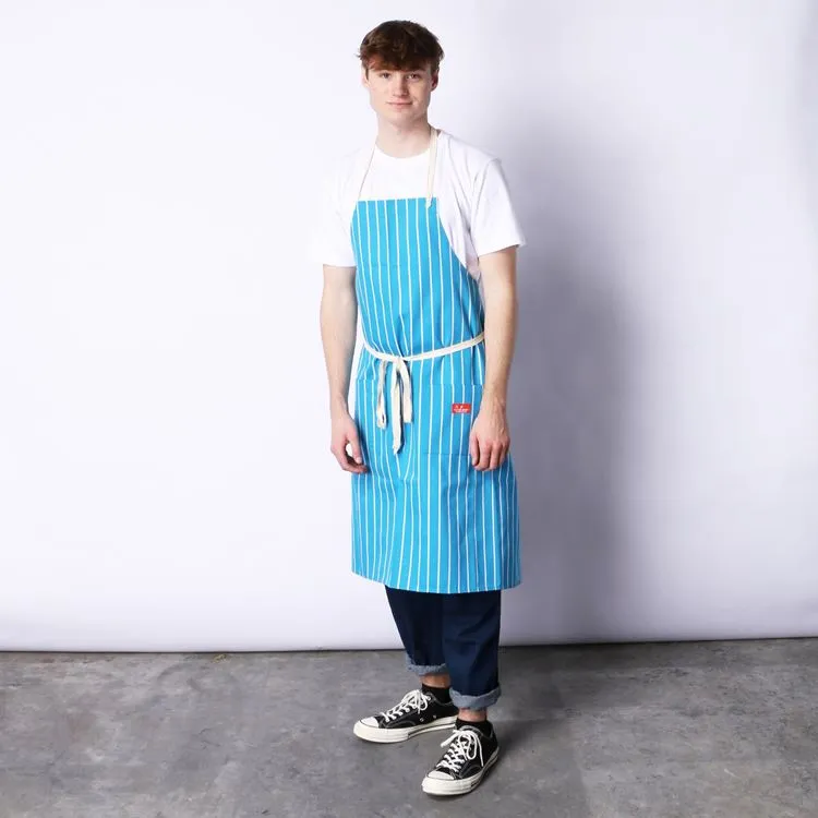 Cookman Long Apron - Stripe : Light Blue