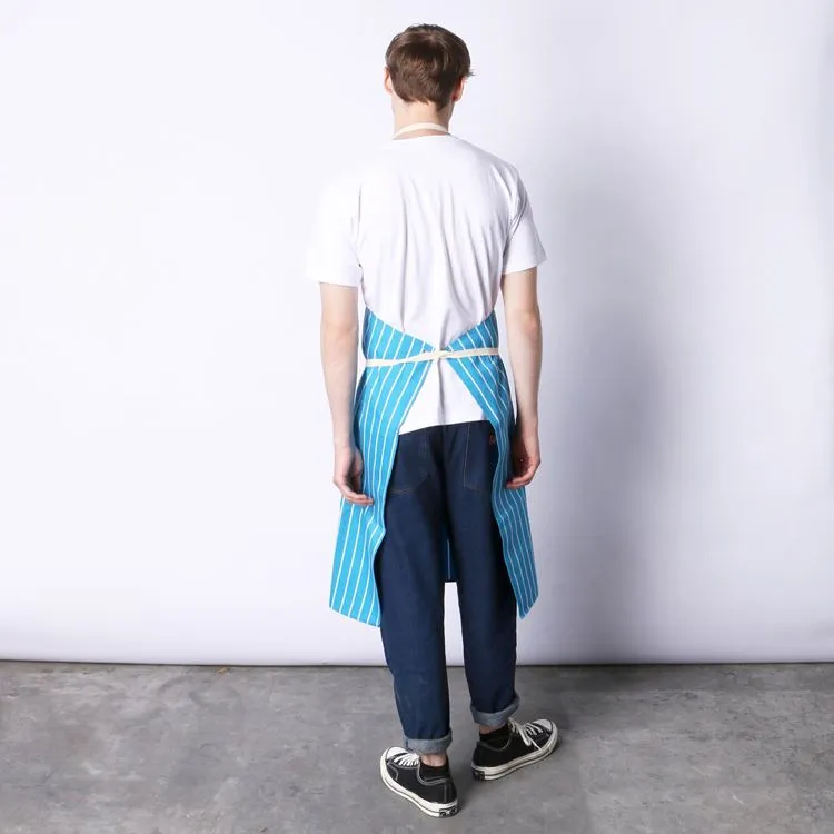 Cookman Long Apron - Stripe : Light Blue