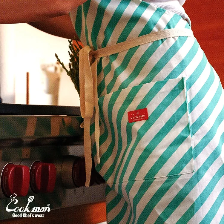 Cookman Wide Pocket Apron - Candy Stripe : Mint