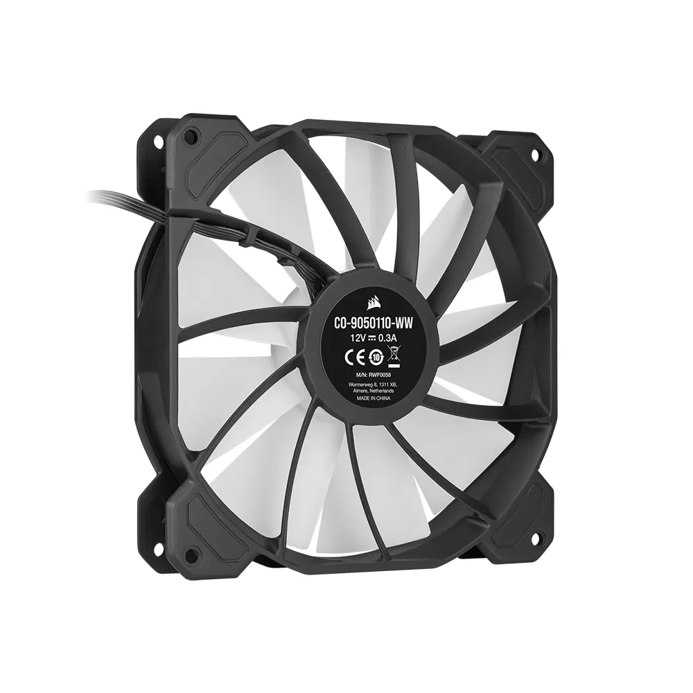 CORSAIR SP140 Elite iCUE RGB 120mm Desktop System Unit PWM Cooling Fan with 1200 RPM Fan Speed and Hydraulic Motor for PC Computer (Black) | CO-9050110-WW