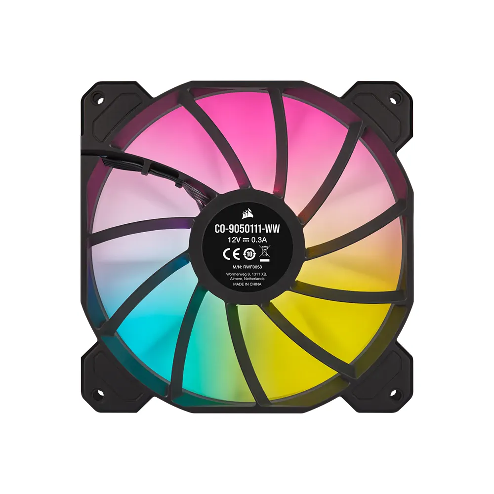 CORSAIR SP140 Elite iCUE RGB 120mm Desktop System Unit PWM Cooling Fan with 1200 RPM Fan Speed and Hydraulic Motor for PC Computer (Black) | CO-9050110-WW